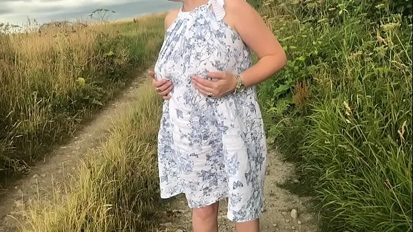 Wife naked and playing outdoors and playing