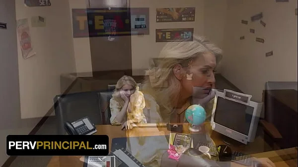 Big Titted StepMom Gigi Dior Bends Over The Teacher's Desk To Save Her StepSon - Perv Principal