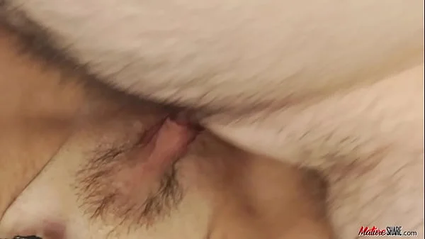 Chubby mature woman feels cock in the ass after a long time