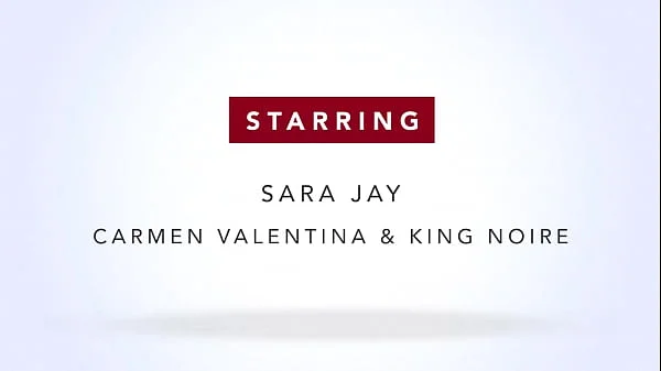 Sara Jay & King Noire Pleasing Carmen Valentina While She's Tied Up To Chair!