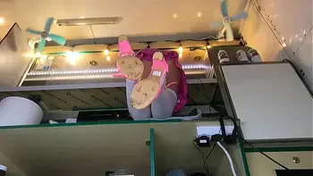 Boss spreading Alice legs for better pussy upskirt view