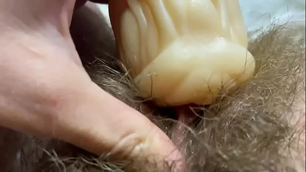 Huge erected clitoris fucking vagina deep inside big orgasm