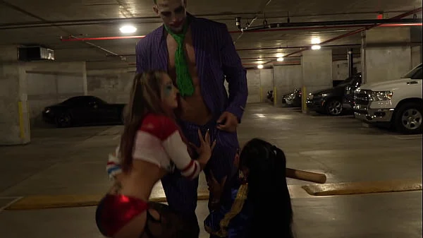 How Many Harleys Are Too Many For A Single Joker? Halloween Threesome With Maximo Garcia And Mackenzie Mace