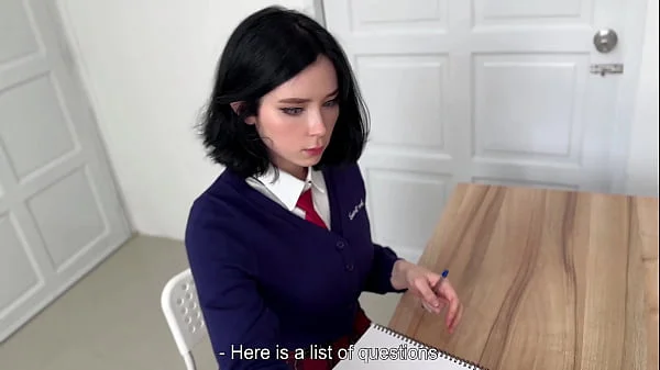 Busty Student Sucked Teacher's Fat Dick and Got Her Pussy Fucked till Cum In Mouth for Retaking an Exam