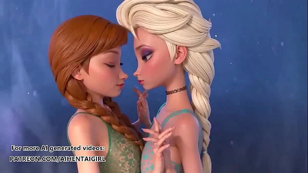 Frozen Ana and Elsa cosplay | Uncensored Hentai AI generated