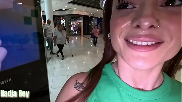 PUBLIC SEX y CUMWALK Nadja Rey gets Horny in the parking , EXHIBICIONISMO con SEMEN EN LA CARA