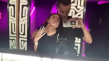 Sexy pickup in night club: blowjob in the toilet and passionate sex in a hotel room
