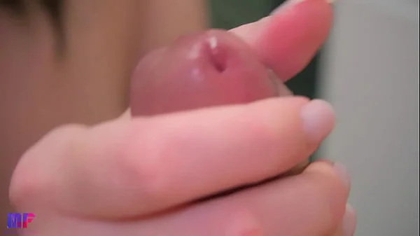 Sensual close-up blowjob, oral creampie