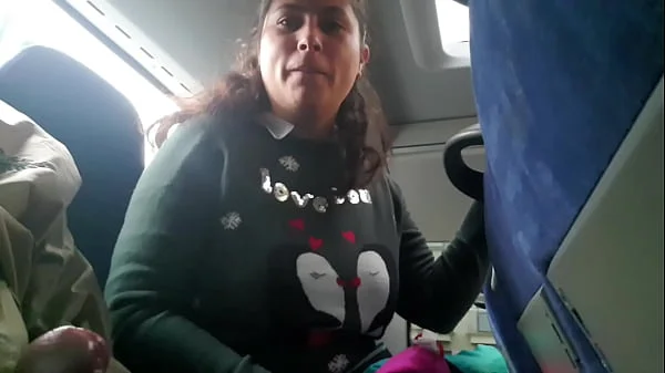 Exhibitionist seduces Milf to Suck & Jerk his Dick in Bus