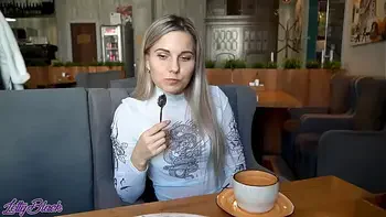 Remote Controlled Vibrator In Crowded Cafe - Letty Black