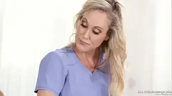 Stepmom gives stepdaughter a massage