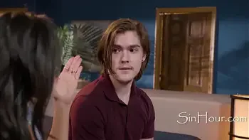 Penny Caught Guiding Step Son Dirty Talk On His First Fuck