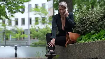 submissive business woman - exposed in public