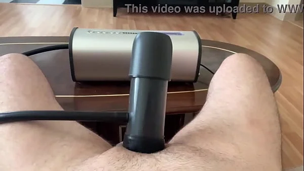 New Cock Milking Machine VacuGlide while Mommy doesn’t see (by AutoBlow)