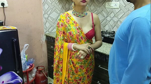 Blackmailing and fucking my ex gf who is now my bhabhi ki saree utar ke kitchen main uski mast Gand Marne ka socha