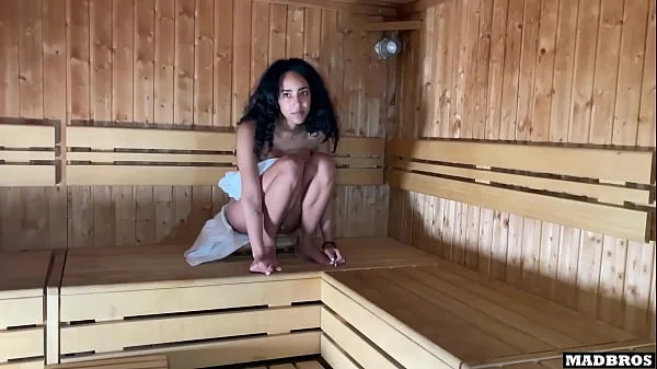 A Pretty Dominican Girl Caught And Fucked in A Sauna While Her Brother Is Busy !!!