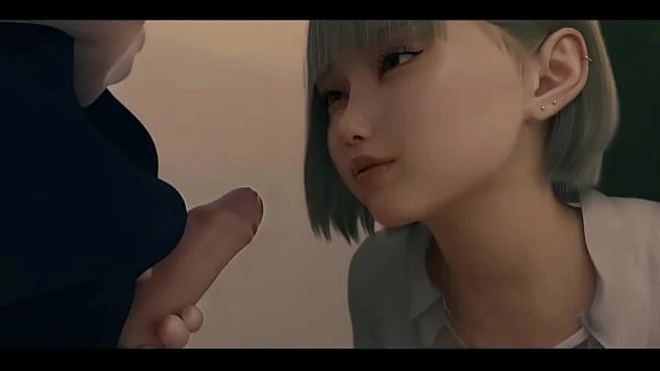 FFM Two Asians lesbians sharing a cock!