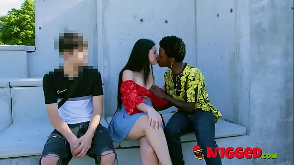 Paola White receives a BIG BLACK COCK to fuck while her boyfriend watches