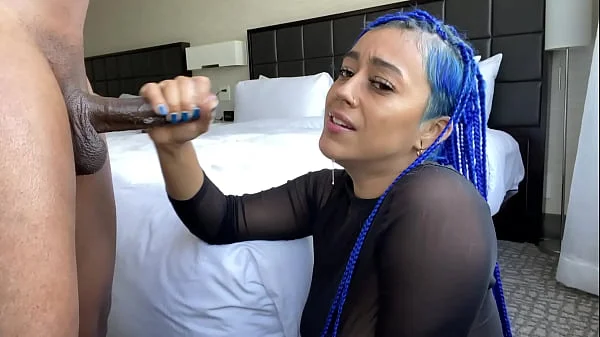 Sloppy blowjob by Blue hair throatgoat