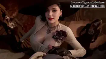 Resident Evil Lady Dimitrescu cosplay Jerking you off | Uncensored Hentai AI generated