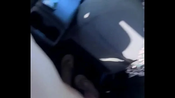 Real with huge tits watches herself cum as she gets fucked from behind in public