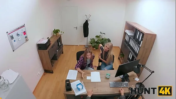 HUNT4K. Sexy and horny lesbian Zlata Shine decided to fuck to get a job in front of her GF