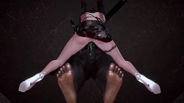 Young lady get threesome with 2 BBC - 3D Animation