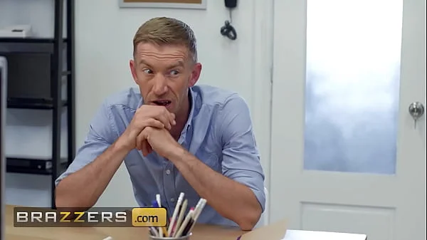 BRAZZERS - Angel Wicky Swallows Her Employee's Huge Cock Through A Gloryhole Then Slides It Inside Her Hungry Pussy