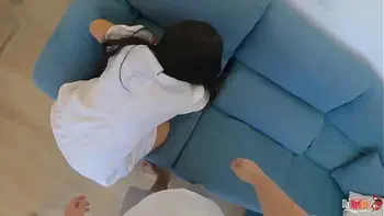 Stepmom Stuck In The Couch, I Fucked Her Ass Before Helping