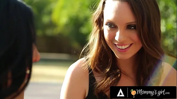 MOMMY'S GIRL - Mischievous Virgin Jade Nile Asks Sunbathing Stepmom Jaclyn Taylor About Lesbian Sex