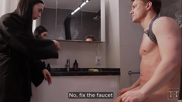 She wouldn't let me cum, so I had to fix the bathroom sink