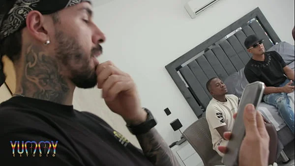 Madison stil cheats on her husband with some friends then gets caught so he joins the gang bang on an intense dp fuck to cum on her face