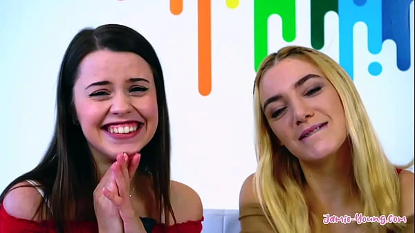 Real Threesome with two submissive Teenies!