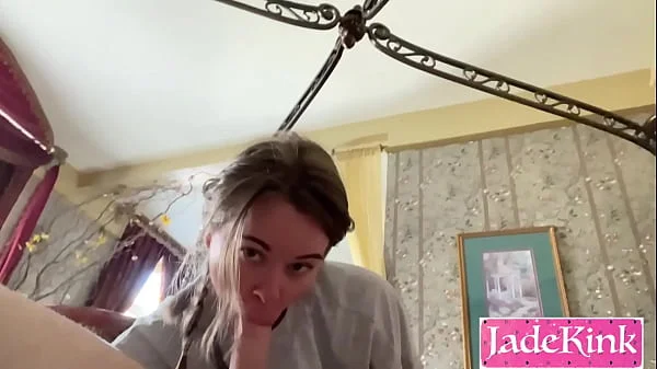 Daddy fucked my throat deep and cummed - Sloppy deepthroat