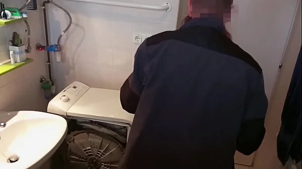 part1: Sexy, mature wife gets fucked by washing machine repairman - while husband sleeps. After waking up, unsuspecting husband fucks wife too.