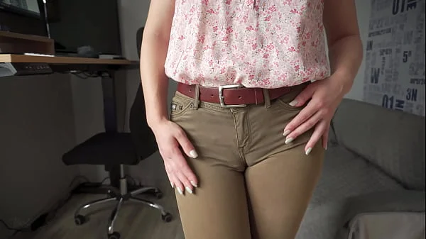 Naughty Colleague Showing Off Wedgie Pussy