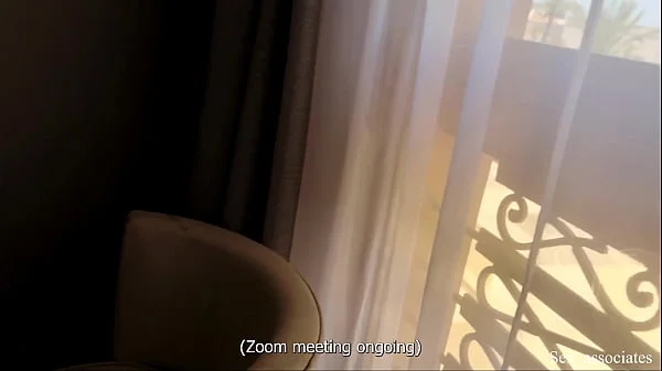 First time on a business trip but I'm already servicing my boss's cock and destroying my ass to please him