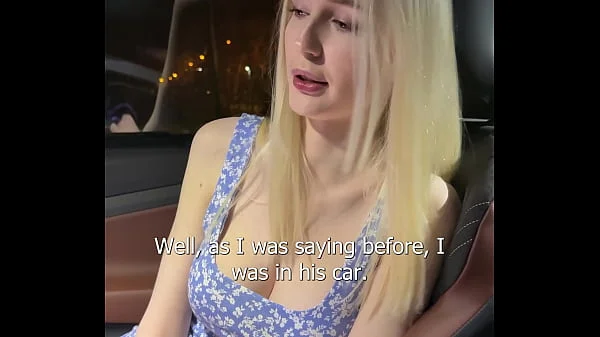 Fucked Busty Sexy Blonde In A Car and Came On Her Face