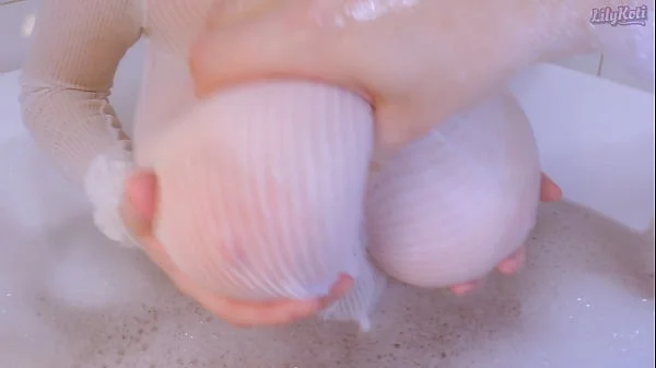OMG! Big Titty Fuck With Soapy Tits! Best Natural Tits in Porn | LilyKoti