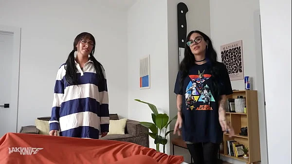 Sharing a bed with BIG TITTY GOTH GIRLS - Effy Cutie & Natasha Noel