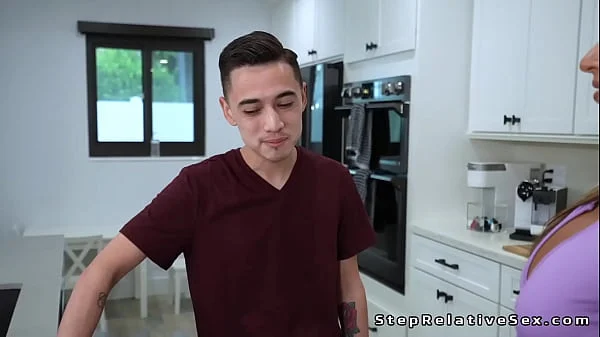 Huge cock stepson fucks big tits blonde stepmom