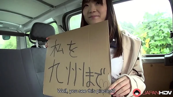 Big titted Japanese woman Mikoto Mochida sucks cock in the car,uncensored.