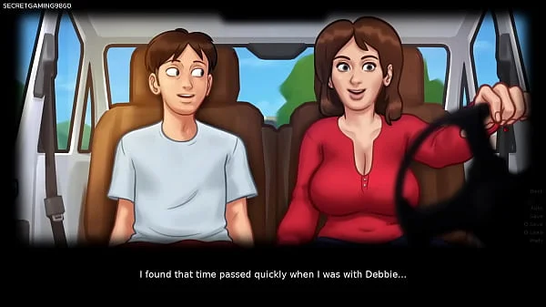 Summertime Saga By DarkCookie - Hot Stepmom Debbie in Seductive Sexy Dress Begs Him to Kiss Her