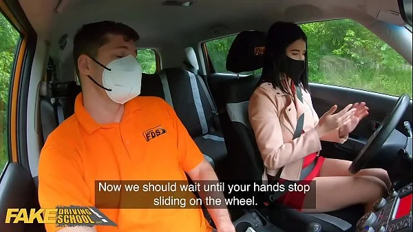 Fake Driving School Lady Dee sucks instructor’s disinfected burning cock