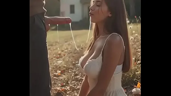 AI gf takes a throatpie like a champ