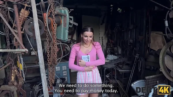 DEBT4k. Debt collector sneaked into Arina Shy’s house and roughly fucked her in the backyard