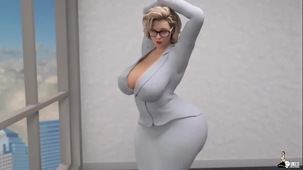 Busty Jewish Secretary sucks and fucks her black boss