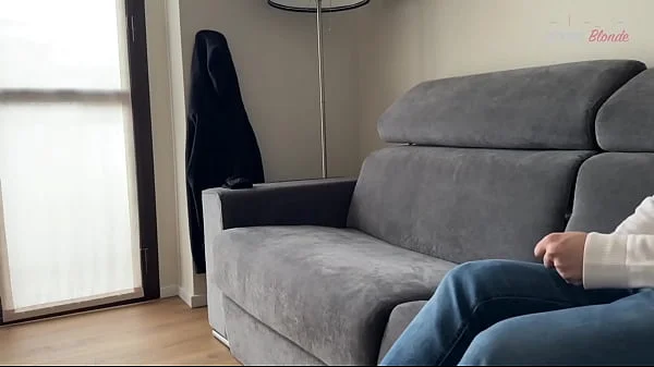 Mistress Annalisa Dominates her Slave and Make his Cum with a Footjob