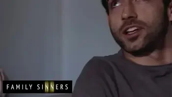 FAMILY SINNERS - Brunette MILF Heard Her Stepson Is Good With His Mouth And She Really Needs To Experience That