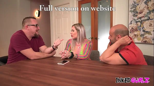 Inked Gurlz - A Big Tits Milf Fucked in the Ass Anal in Threesome